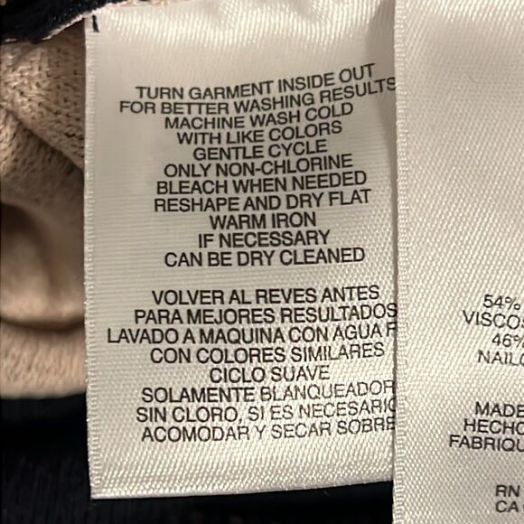 Anne Klein Navy Blue Sleeveless Sheath Midi Dress Size L - Picture 13 of 13